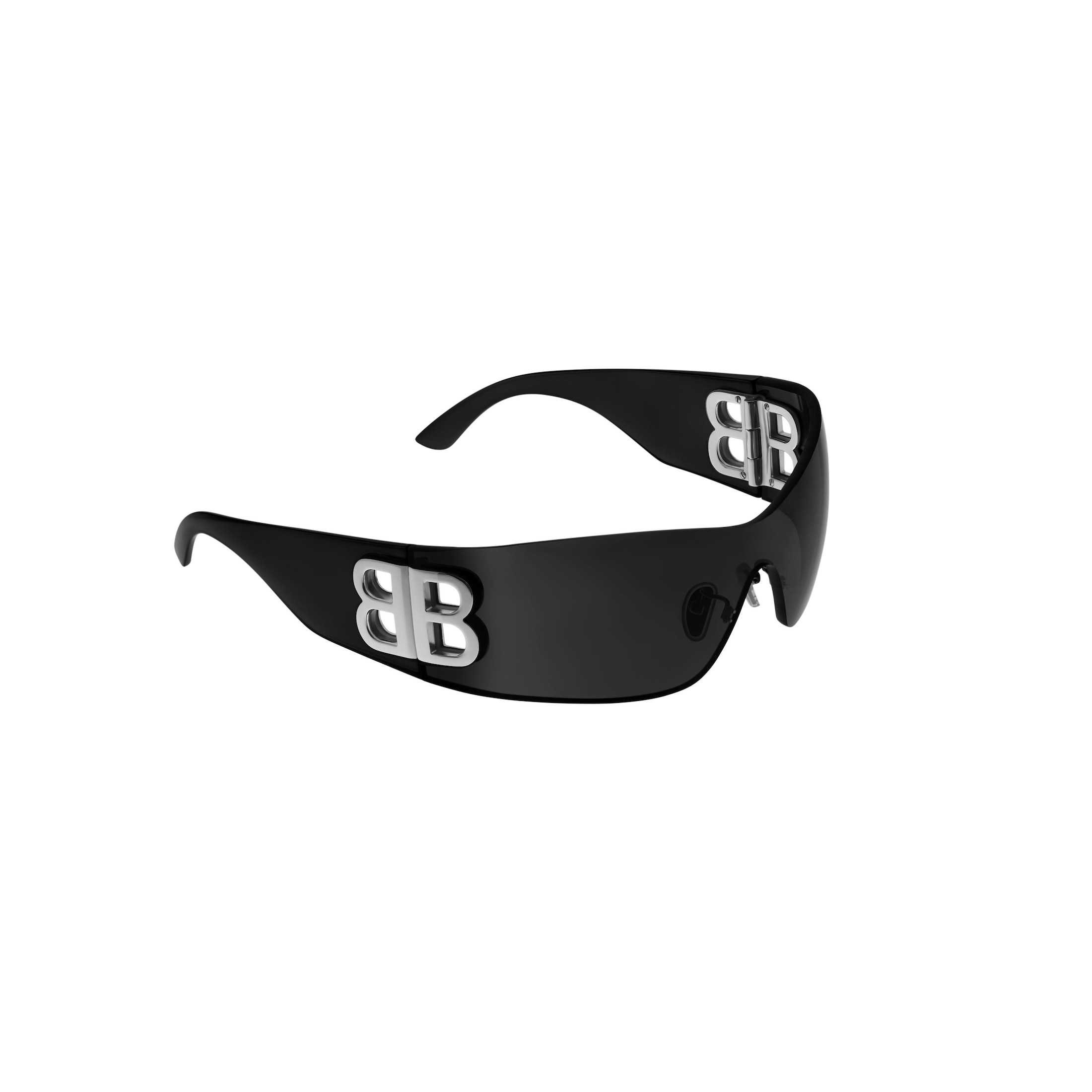 Women’s Bossy Mask Sunglasses in Black - Image 4
